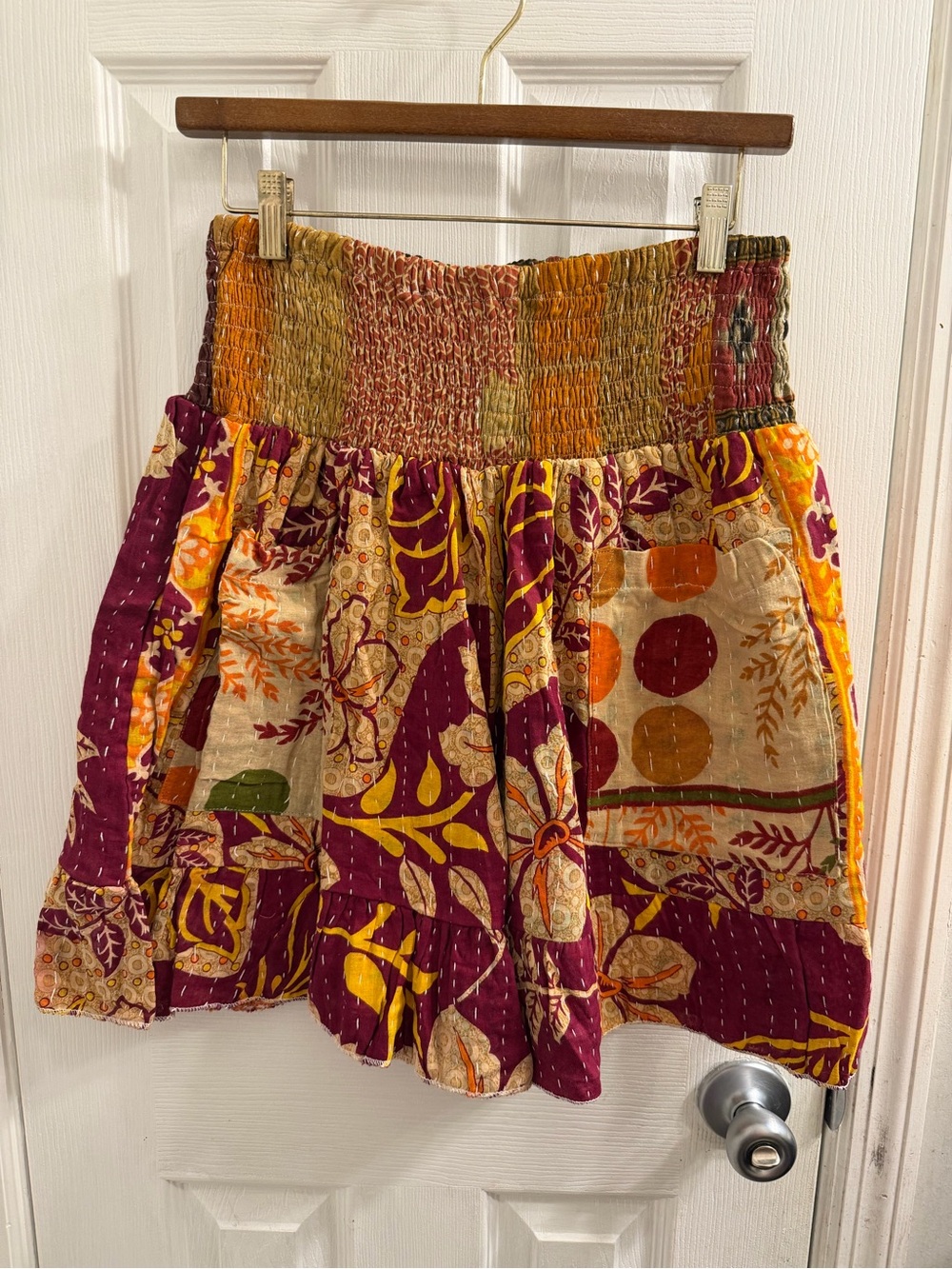 Floral Kantha Shorts